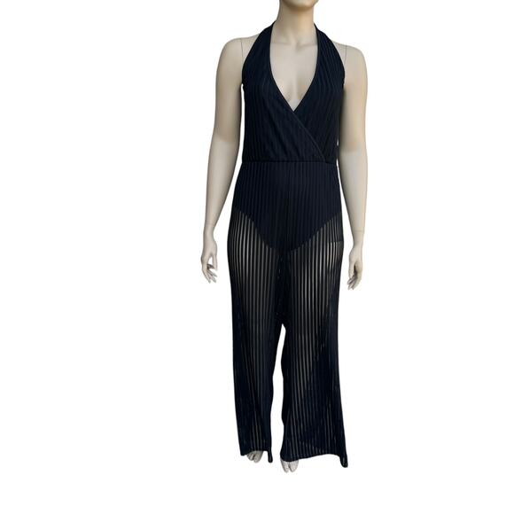 New Fashion to Figure x Sara Rae Vargas 2X Sleeveless Shadow Stripe Jumpsuit - Picture 2 of 8
